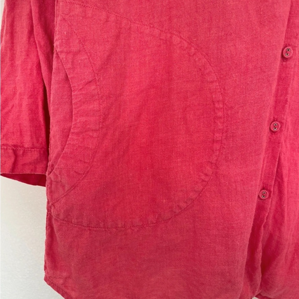 Pink Linen Blouse - Picture 2 of 2